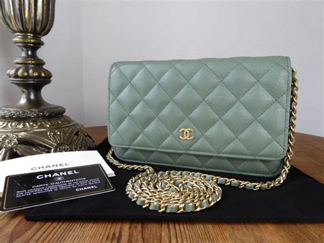 chanel wallet on chain khaki|fashionphile chanel wallet on chain.